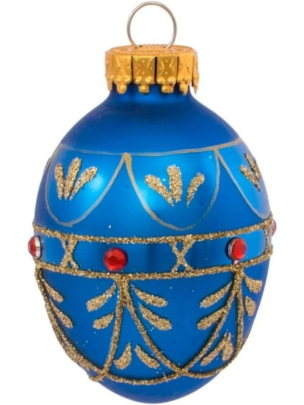 Colorful Glass Decorative Egg Ornaments Set of 9, 45mm - Festive Home Decor